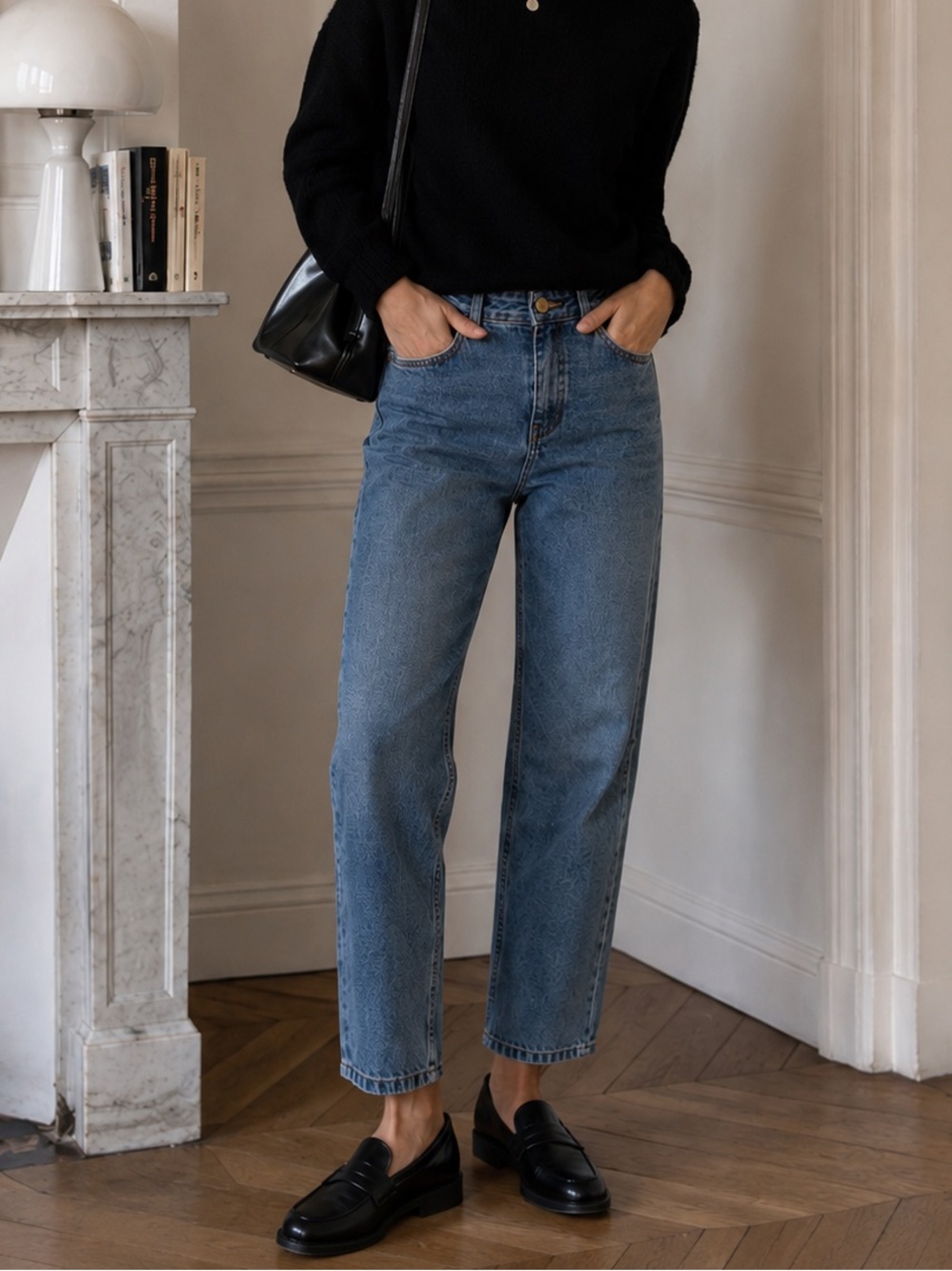 Sessùn Santi Dad Jeans French Designer Straight Leg Denim Clean Girl Minimalist